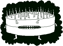 cake with a face